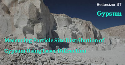 Gypsum particle size measurement by laser diffraction