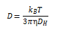 Stokes-Einstein Equation