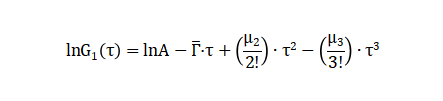 the correlation function of  the cumulants method