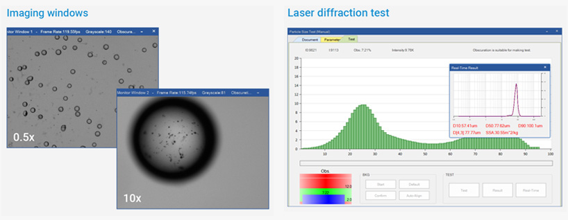 Imaging-windows-and-Laser-diffraction-test