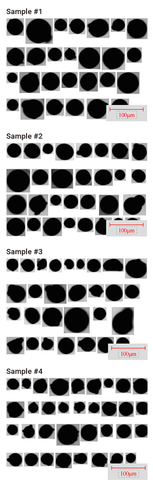 Figure 9. Particle images from PIC-1