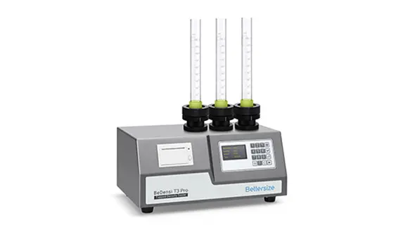 Bettersize BeDensi T Pro can measure the bulk density and tapped density with 1.0% repeatability to help you understand the flowability of a wide variety of powder materials.