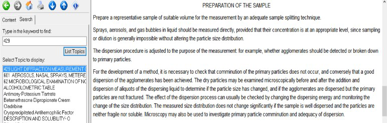 the methodology of dry dispersion method