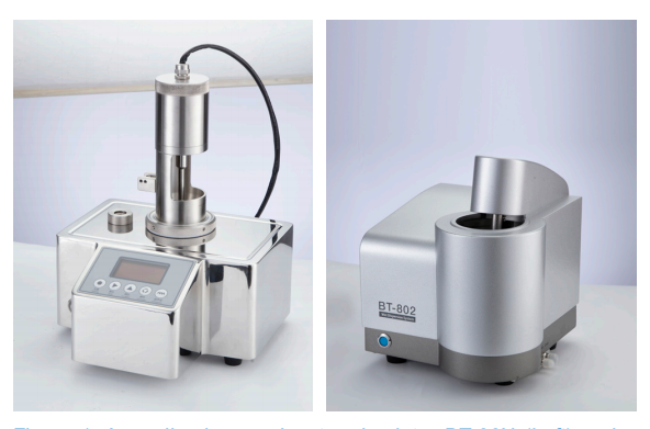 A small-volume solvent recirculator BT-80N (Left) and a general wet recirculator BT-802 (Right)