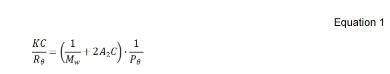 When a vertically polarized laser beam irradiates onto the sample, the macromolecules scatter light in all directions, and according to the Rayleigh equation, the molecular weight and the scattering intensity at a certain angle are related by this Equation