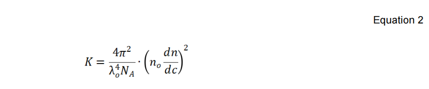 The λ0, NA, n0 and dn/dc in Equation 2 are the wavelength of the incident laser in a vacuum
