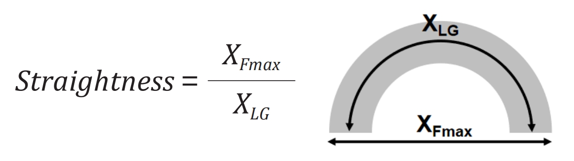 Figure 5. Definition of Straightness  Length Analysis